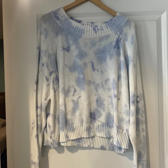 Rag Poets Tie-Dye Blue Knit Sweater - Picture 2 of 7